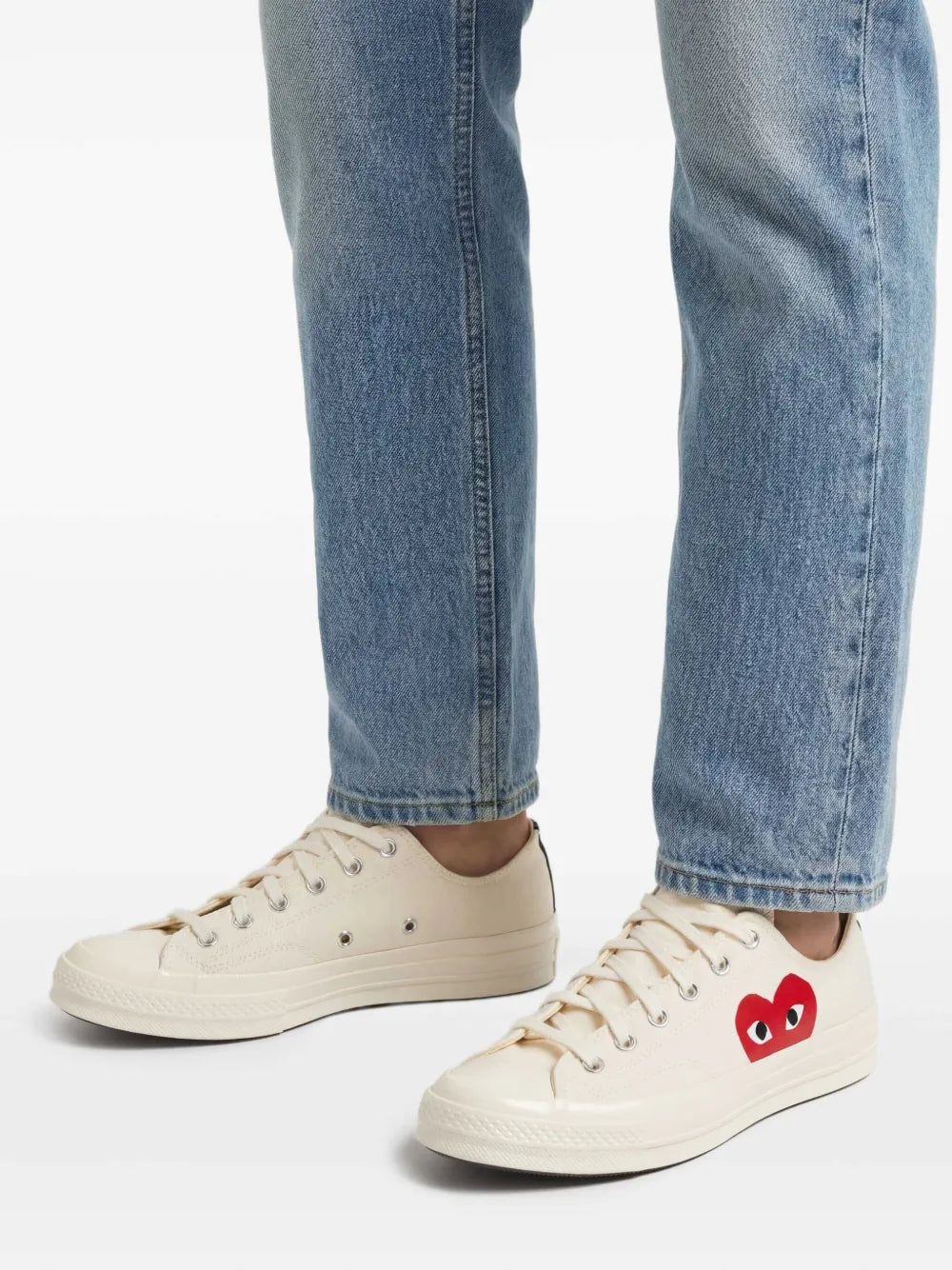 Comme Des Garçons Play x Converse Tenis Con Corazones Estampados | Neutro | FARFETCH MX