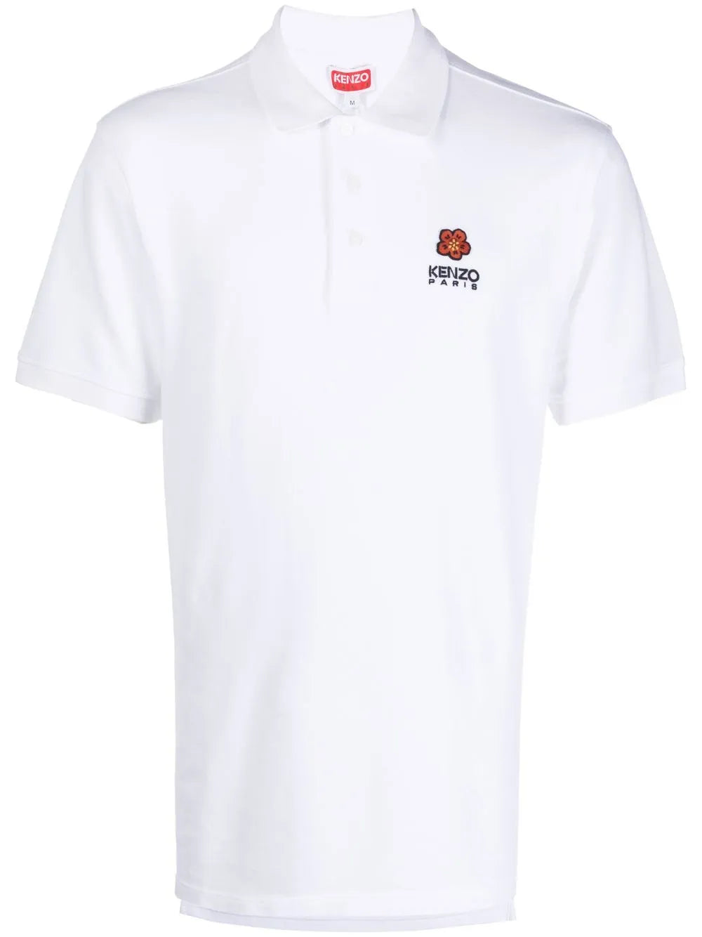 Kenzo playera tipo polo con bordado Boky Flower | blanco | Image 1