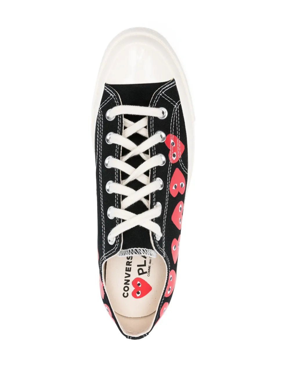 Comme Des Garçons Play x Converse Tenis Chuck 70 Multi Heart En Colaboración Con Converse | Negro | FARFETCH MX