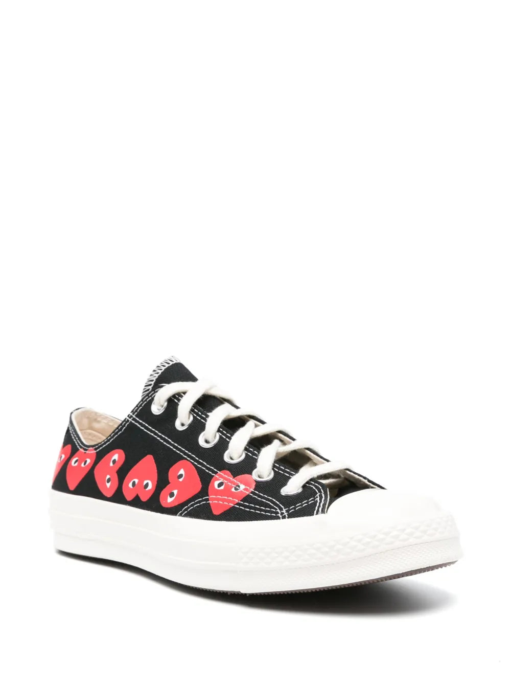 Comme Des Garçons Play x Converse Tenis Chuck 70 Multi Heart En Colaboración Con Converse | Negro | FARFETCH MX