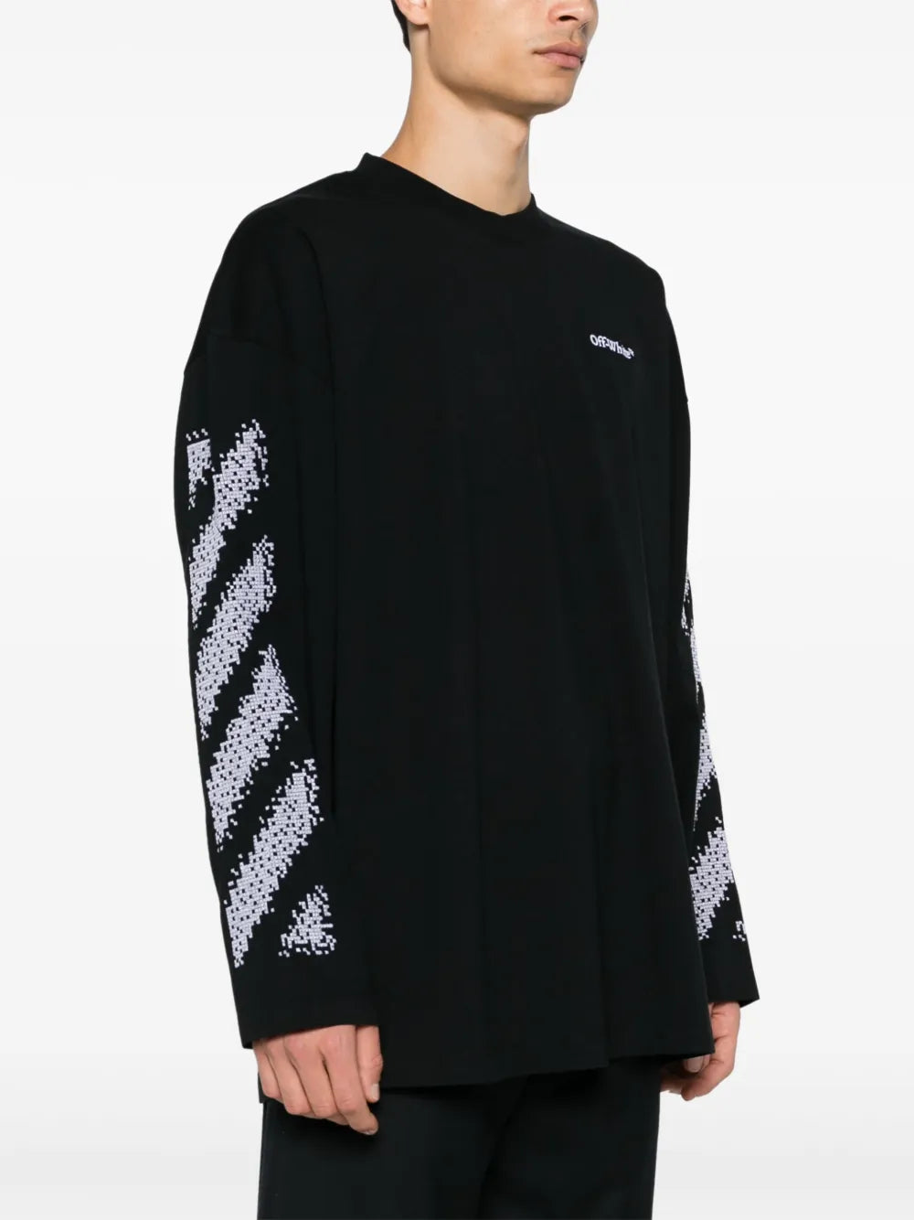 Off-White Playera Pixel Diagonal | Negro | FARFETCH MX
