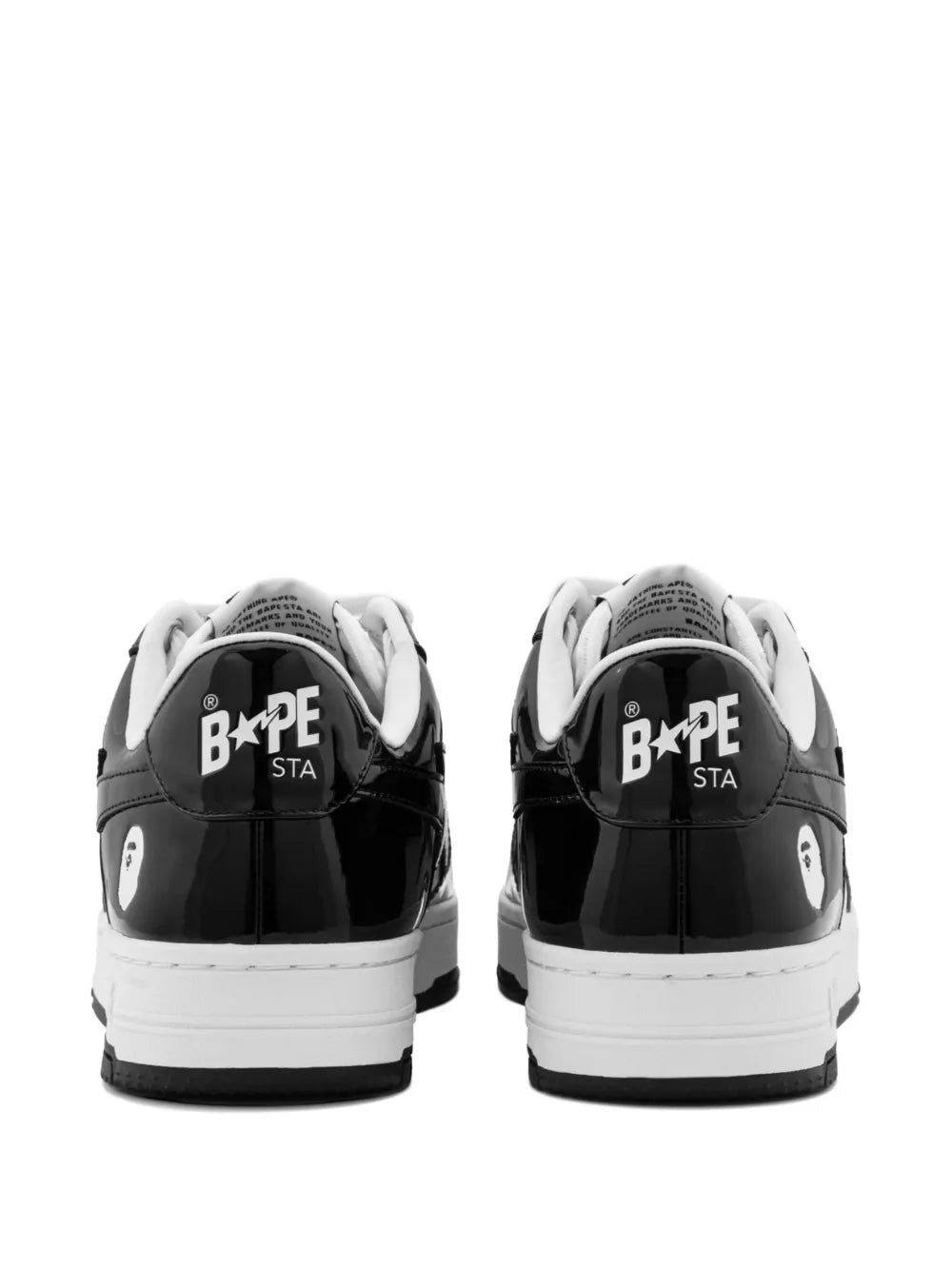 A BATHING APE® Tenis Bape Sta De Charol | Negro | FARFETCH MX