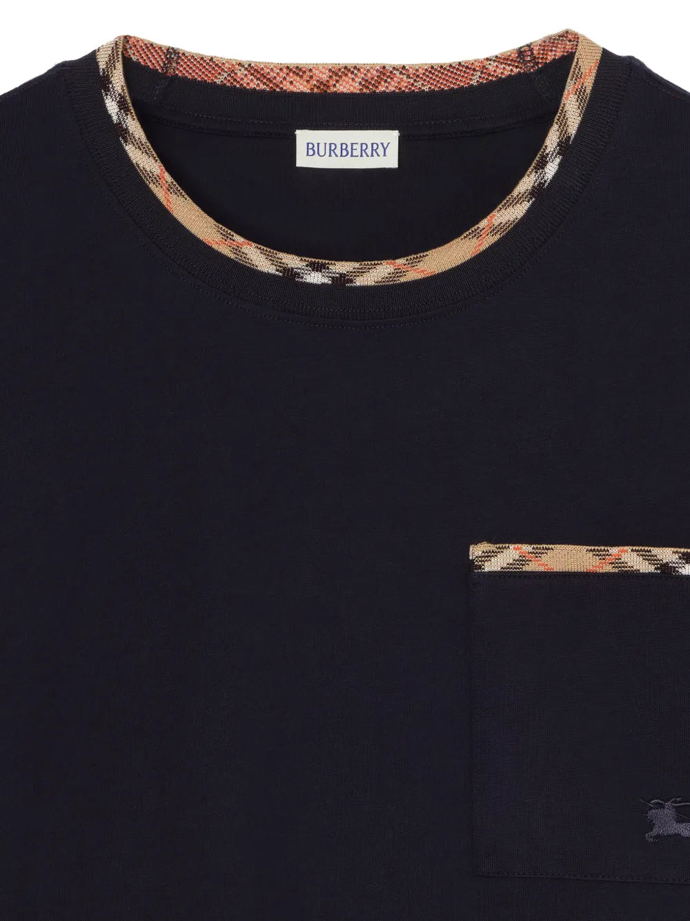 Burberry playera de algodón con ribete Check | Playeras | Image 2