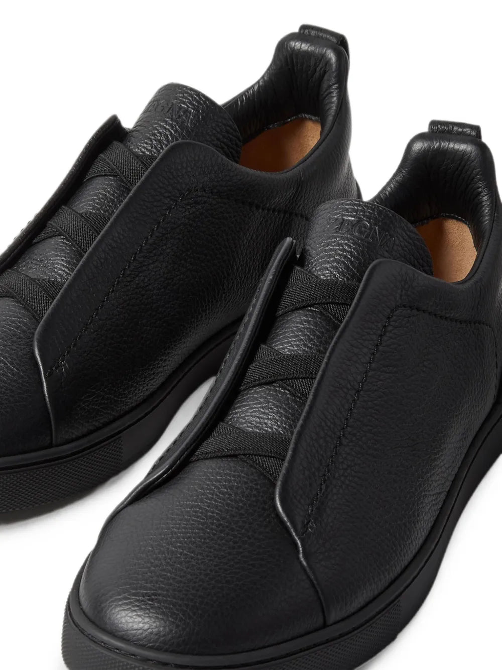 Zegna Tenis Triple Stitch™ De Piel | Negro | FARFETCH MX