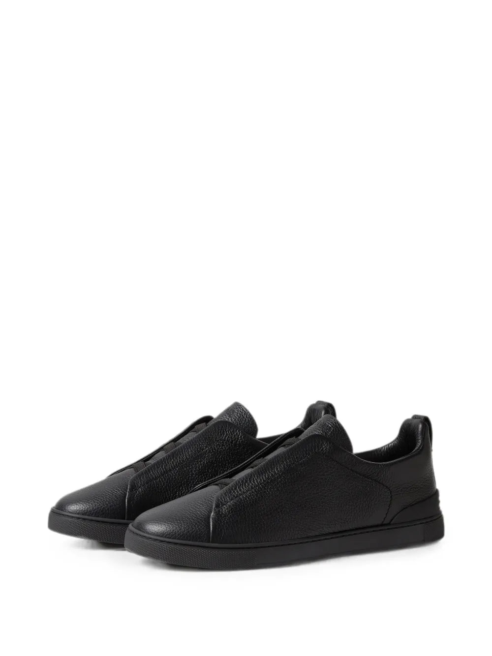 Zegna Tenis Triple Stitch™ De Piel | Negro | FARFETCH MX