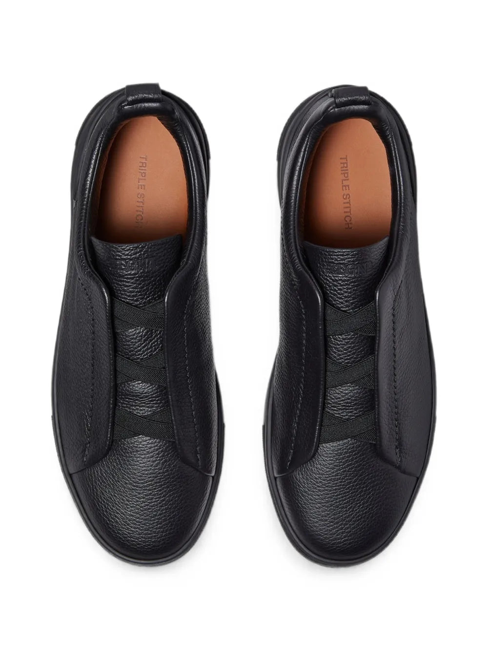 Zegna Tenis Triple Stitch™ De Piel | Negro | FARFETCH MX
